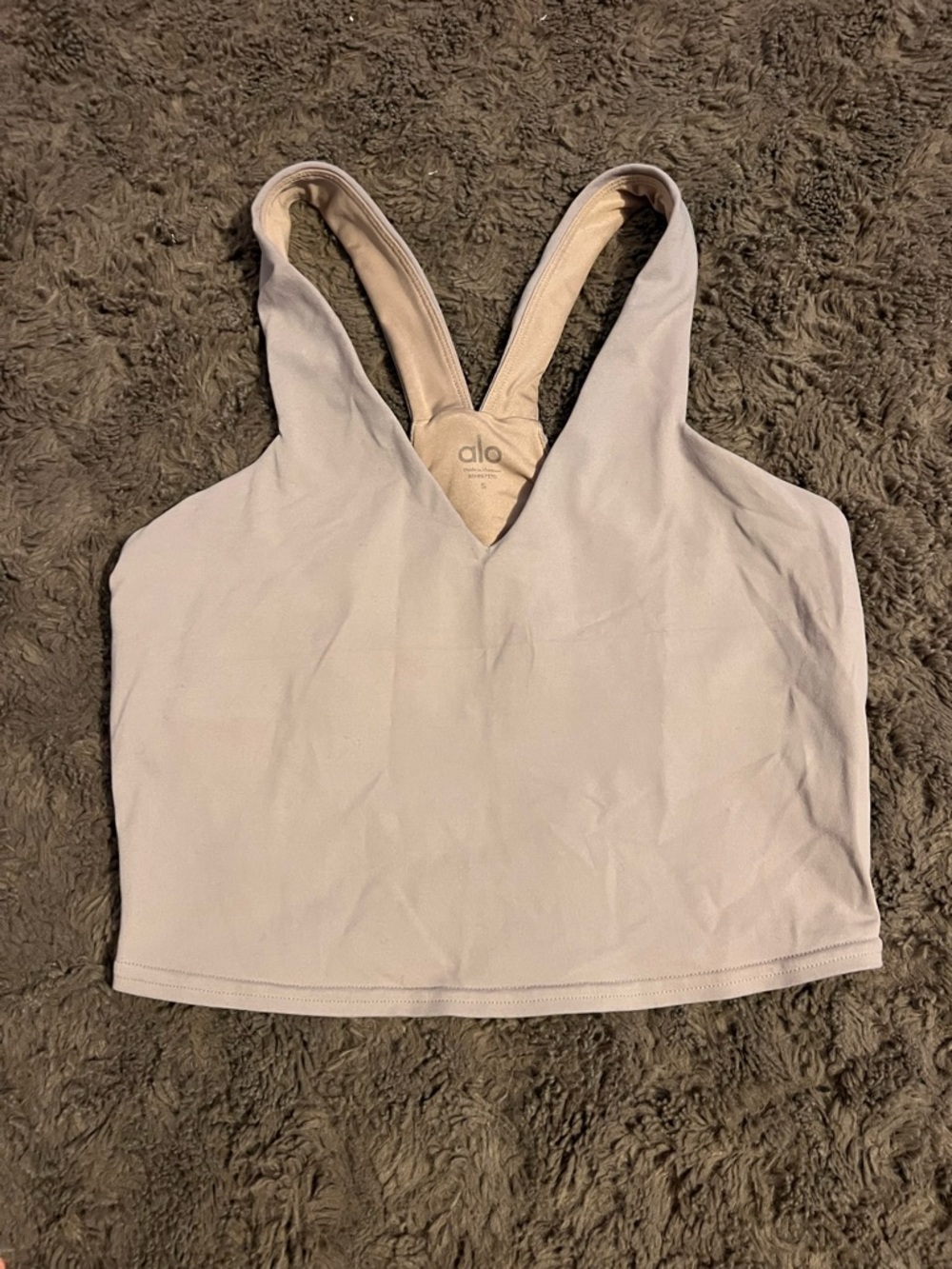 ALO Yoga V-Neck Racerback Crop Top